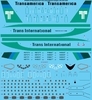 1:144 Trans America / Trans International Airlines Douglas DC-8-63CF/73CF