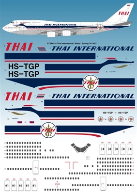 1:144 Thai International 'Retro cs' Boeing 747-400