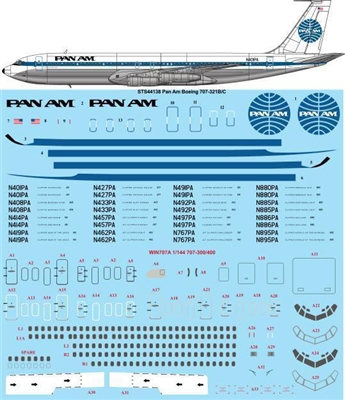 1:144 Pan Am (later cs) Boeing 707-320B