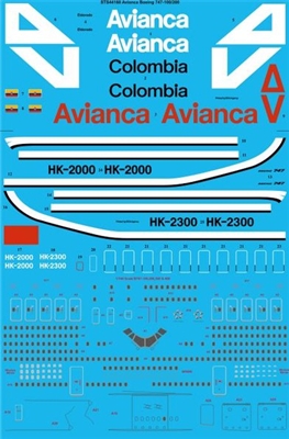 1:144 Avianca Colombia Boeing 747-200