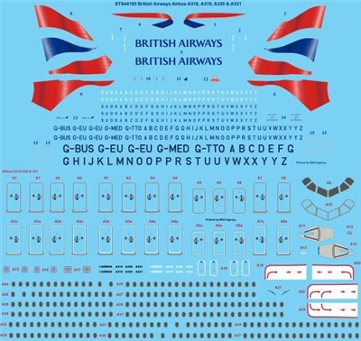 1:144 British Airways Airbus A.318/319/320/321