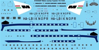 1:144 Malev Tupolev 134A