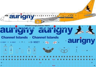 1:144 Aurigny Airlines Embraer Emb.195