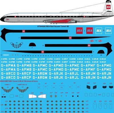 1:144 BEA (red square) Dh.106 Comet 4B