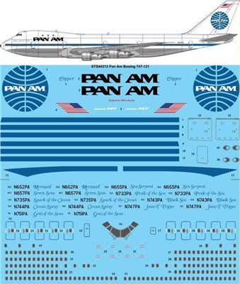 1:144 Pan Am (later cs) Boeing 747-121A