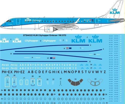 1:144 KLM Cityhopper (2015 cs) Embraer 190