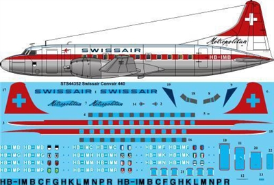1:144 Swissair Convair 440