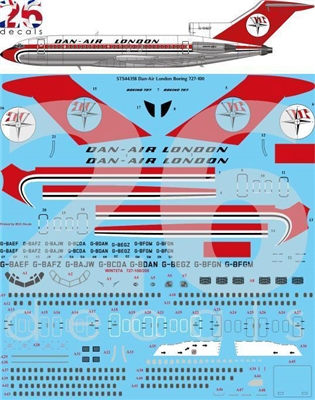 1:144 Dan Air London Boeing 727-100