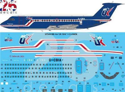 1:144 AirUK BAC 1-11-400