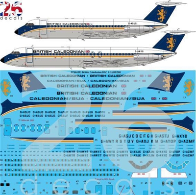 1:144 British Caledonian / Caledonian BUA BAC 1-11-200 / -500