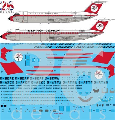 1:144 Dan Air London BAC 1-11-200 / -300 / -400 / -500
