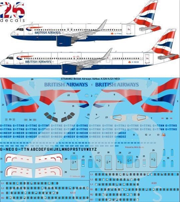 1:144 British Airways Airbus A.320NEO & A.321NEO