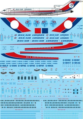 1:144 Dan Air London Boeing 727-200