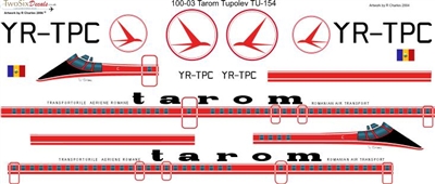 1:100 Tarom Tupolev 154
