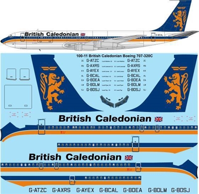 1:100 British Caledonian (late cs) Boeing 707-320C