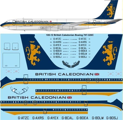 1:100 British Caledonian (early cs) Boeing 707-320C