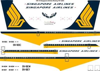 1:100 Singapore Airlines Boeing 707-320B