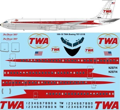 1:100 Trans World Airlines Boeing 707-320B
