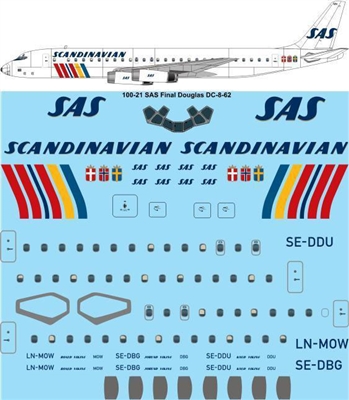 1:100 SAS Douglas DC-8-62
