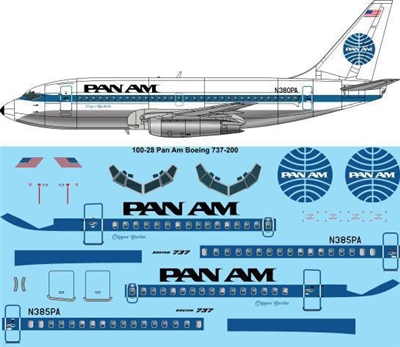 1:100 Pan Am Boeing 737-200