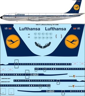 1:100 Lufthansa Boeing 707-330B