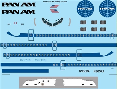 1:100 Pan Am Boeing 727-200