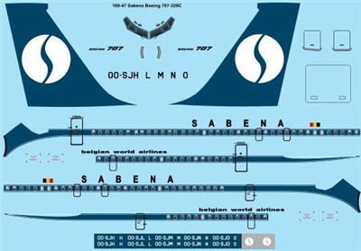 1:100 Sabena Boeing 707-320C