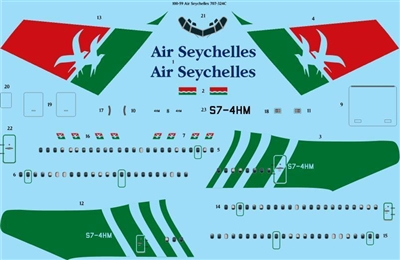 1:100 Air Seychelles Boeing 707-320C