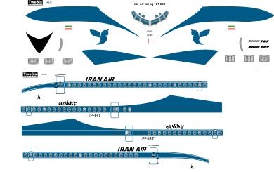 1:200 Iran Air Boeing 727-200