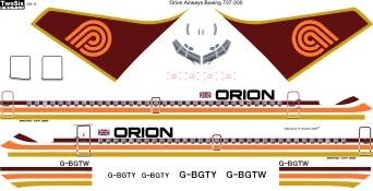 1:200 Orion Airways Boeing 737-200