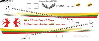 1:200 Lithuanian Boeing 737-200