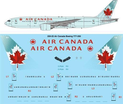 1:200 Air Canada (2006 cs) Boeing 777-200