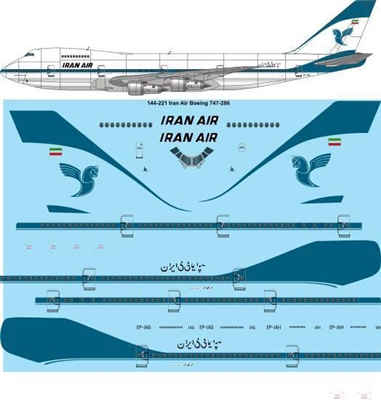 1:200 Iran Air Boeing 747-200