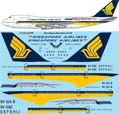 1:200 Singapore Airlines Boeing 747-200B
