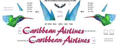 1:200 Caribbean Airways Boeing 737-800