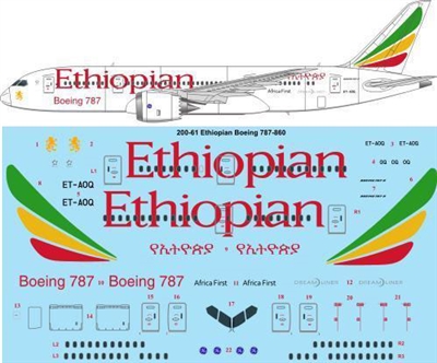 1:200 Ethiopian Airlines Boeing 787-8