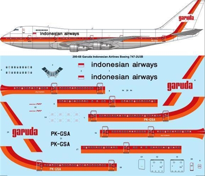 1:200 Garuda Indonesia  Boeing 747-200B
