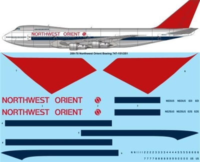 1:200 Northwest Orient  Boeing 747-200B