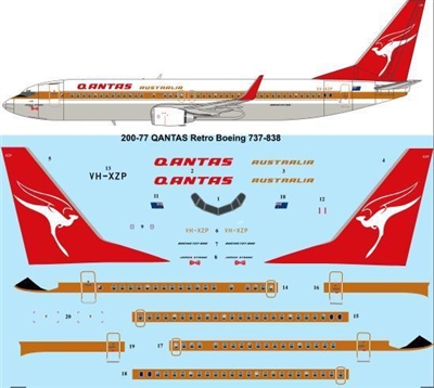 1:200 QANTAS retro Boeing 737-800