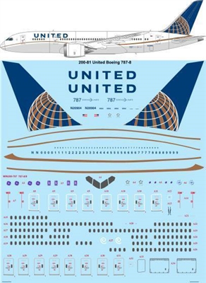 1:200 United Airlines Boeing 787-8