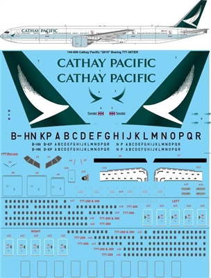 1:200 Cathay Pacific (2015 cs) Boeing 777-200 / -300ER