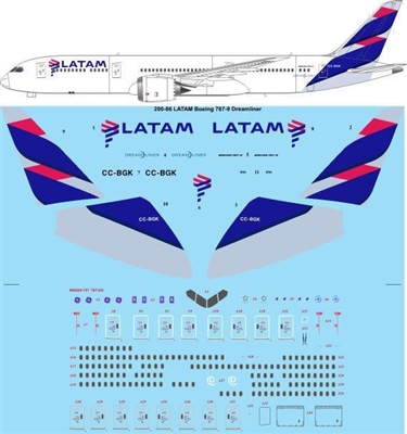 1:200 LATAM (2016 cs) Boeing 787-9