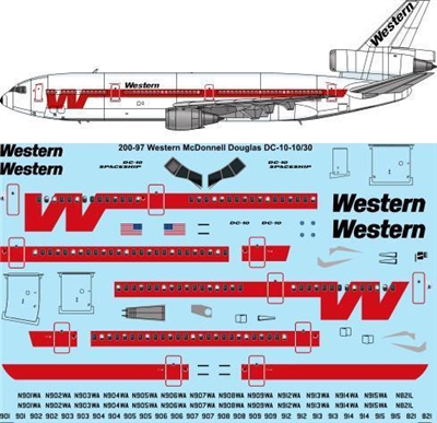 1:200 Western Airlines McDD DC-10-10 / -30