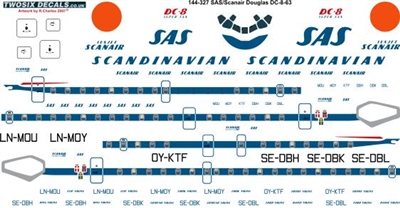 1:200 SAS & Scanair (early cs) Douglas DC-8-63