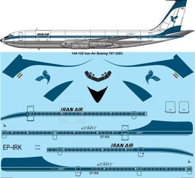 1:144 Iran Air Boeing 707-320B