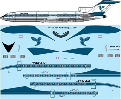1:144 Iran Air Boeing 727-200