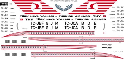 1:144 Thy Turkish Boeing 727-200