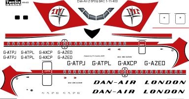1:144 Dan Air London BAC 1-11-200