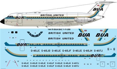 1:144 British United BAC 1-11-200