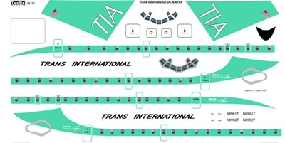 1:144 Trans International Douglas DC-8-63